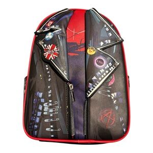 Her Universe Black and Red Motorcycle Jacket Backpack